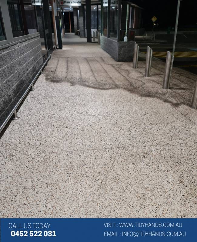 Commercial facility undergoing expert pressure washing
